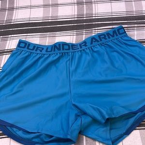 Blue under armour shorts. Size Large